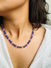 Tanzanite Purple Beaded Necklace (Natural)