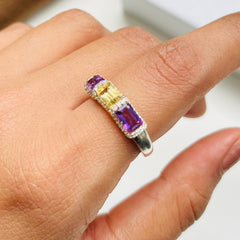 Amethyst Citrine Ring  925 Silver - from Purl