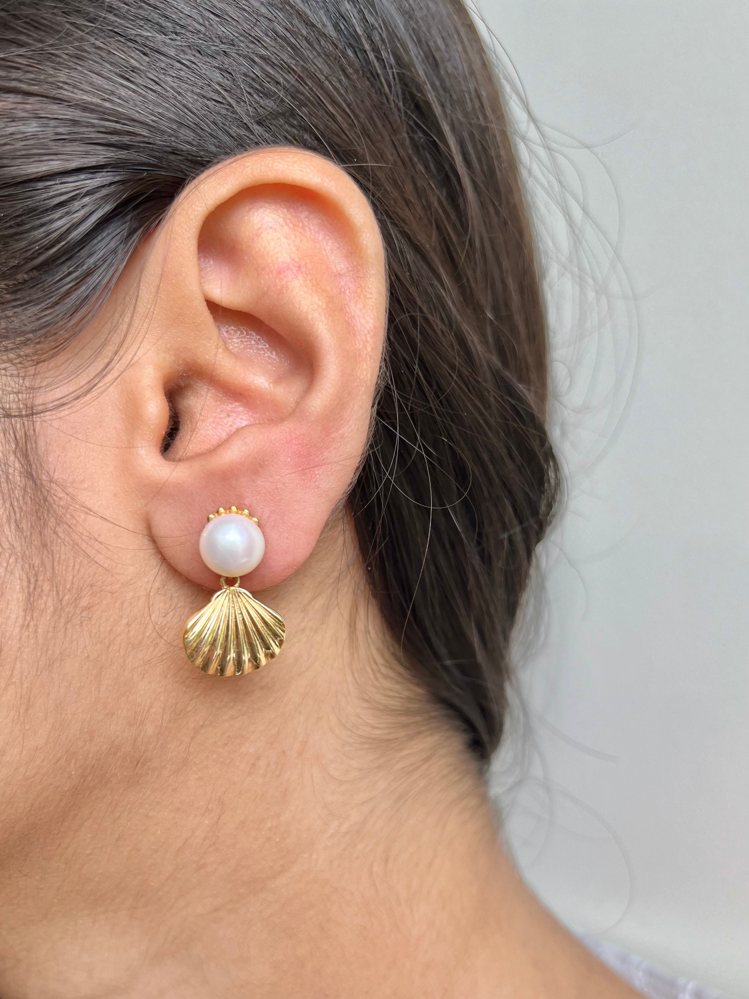 Elegant Pearl Silver Earrings - From Purl