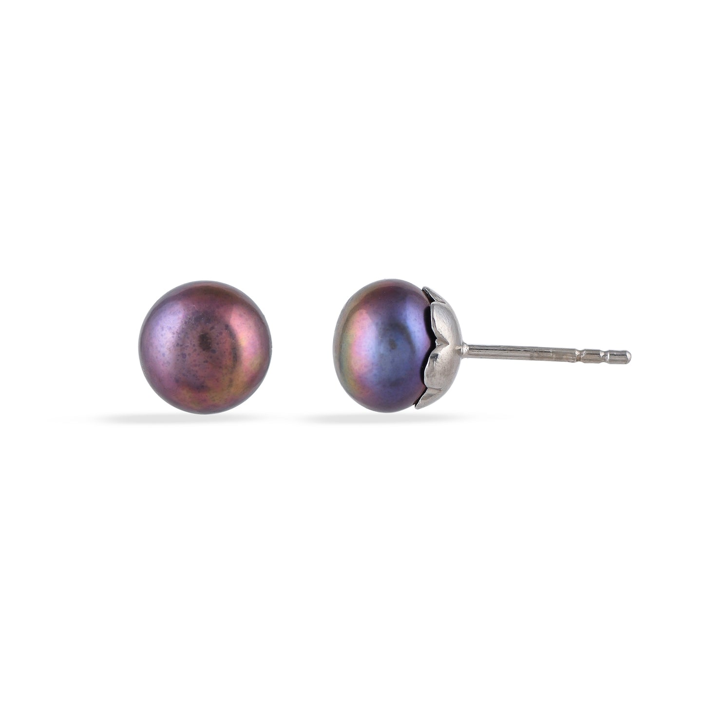 Timeless Black Pearl Silver Earrings - From Purl Purl