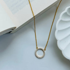 Timeless Eternity Circle Necklace | 925 Silver| Gold Plated - From Purl Purl